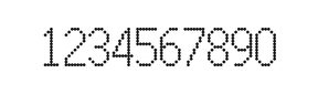 7×13数字点阵字体 ddN713AA1456