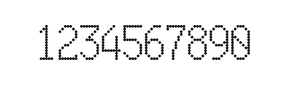 7×13数字点阵字体 ddN713AA1461