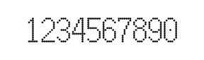 7×13数字点阵字体 ddN713AA1466
