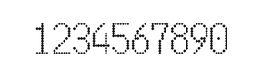 7×13数字点阵字体 ddN713AA1471