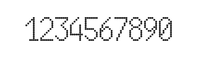 7×13数字点阵字体 ddN713AA1475