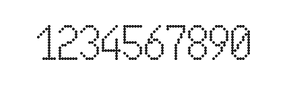 7×13数字点阵字体 ddN713AA1490