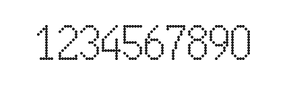 7×13数字点阵字体 ddN713AA1495