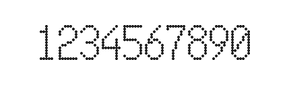 7×13数字点阵字体 ddN713AA1501