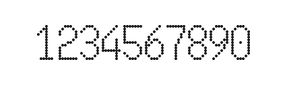 7×13数字点阵字体 ddN713AA1504