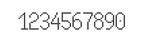 7×13数字点阵字体 ddN713AA1507