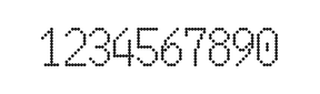 7×13数字点阵字体 ddN713AA1514