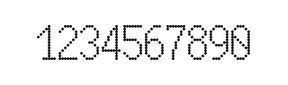 7×13数字点阵字体 ddN713AA1519