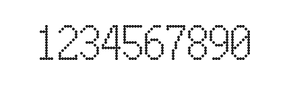 7×13数字点阵字体 ddN713AA1520