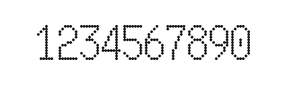 7×13数字点阵字体 ddN713AA1522