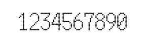 7×13数字点阵字体 ddN713AA1533