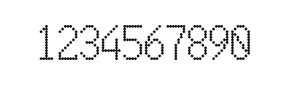 7×13数字点阵字体 ddN713AA1537