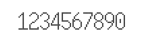 7×13数字点阵字体 ddN713AA1550