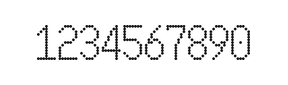 7×13数字点阵字体 ddN713AA1553