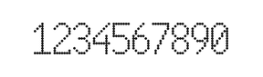 7×13数字点阵字体 ddN713AA1555