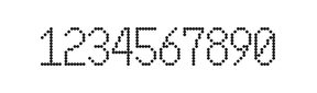 7×13数字点阵字体 ddN713AA1562