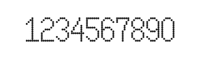 7×13数字点阵字体 ddN713AA1565