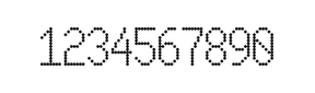7×13数字点阵字体 ddN713AA1568