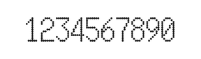 7×13数字点阵字体 ddN713AA1571