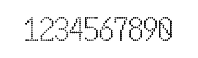 7×13数字点阵字体 ddN713AA1573