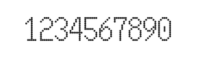 7×13数字点阵字体 ddN713AA1576