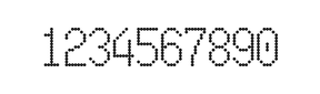 7×13数字点阵字体 ddN713AA1580