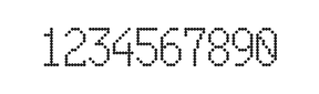 7×13数字点阵字体 ddN713AA1581