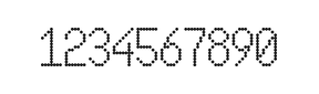 7×13数字点阵字体 ddN713AA1582