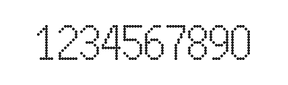 7×13数字点阵字体 ddN713AA1585