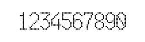 7×13数字点阵字体 ddN713AA1589