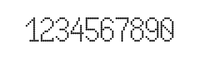 7×13数字点阵字体 ddN713AA1592