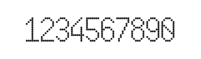 7×13数字点阵字体 ddN713AA1593
