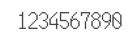 7×13数字点阵字体 ddN713AA1594