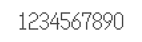 7×13数字点阵字体 ddN713AA1597