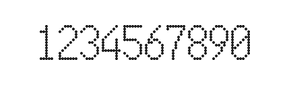 7×13数字点阵字体 ddN713AA1599
