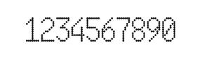 7×13数字点阵字体 ddN713AA1600