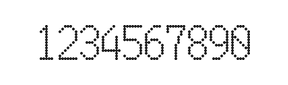7×13数字点阵字体 ddN713AA1603