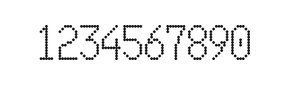 7×13数字点阵字体 ddN713AA1604