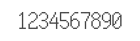 7×13数字点阵字体 ddN713AA1606