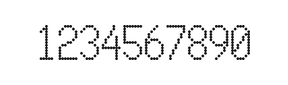 7×13数字点阵字体 ddN713AA1607