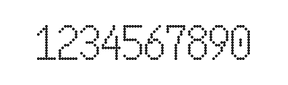 7×13数字点阵字体 ddN713AA1609