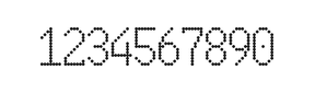 7×13数字点阵字体 ddN713AA1610