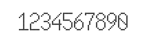 7×13数字点阵字体 ddN713AA1615