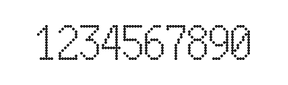 7×13数字点阵字体 ddN713AA1617