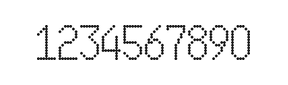 7×13数字点阵字体 ddN713AA1621
