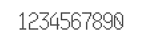 7×13数字点阵字体 ddN713AA1622