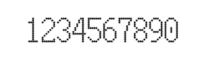 7×13数字点阵字体 ddN713AA1627
