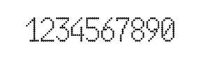 7×13数字点阵字体 ddN713AA1630