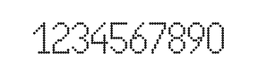 7×13数字点阵字体 ddN713AA1631
