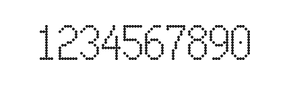 7×13数字点阵字体 ddN713AA1634